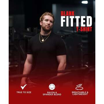 Ekko Men's T-Shirts, Fitted, Scoop Neck, Cotton Spandex Blend Apparel for Men, Mens Shirts, Basic Shirts for Men, Lightweight Mens T-Shirts for Everyday Wear, Made in America, XL, Black