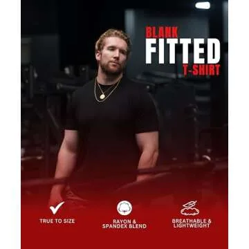 Ekko Men's T-Shirts, Fitted, Scoop Neck, Cotton Spandex Blend Apparel for Men, Mens Shirts, Basic Shirts for Men, Lightweight Mens T-Shirts for Everyday Wear, Made in America, XL, Black