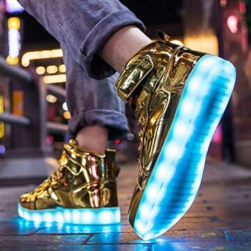LED Light Up High-top Sneakers for Men & Women - USB Rechargeable