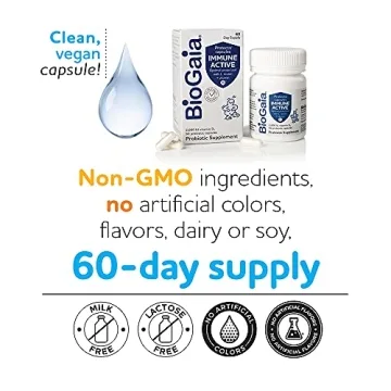 BioGaia Immune Active Probiotic + Vitamin D Capsules 60 Days