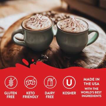 Jordan's Skinny Syrups Sugar Free Coffee Syrup, Peppermint Mocha Flavor, Zero Calorie Flavoring for Latte, Protein Shake, Cocktail & More, Gluten Free, Keto Friendly, 25.4 Fl Oz, 1 Pack