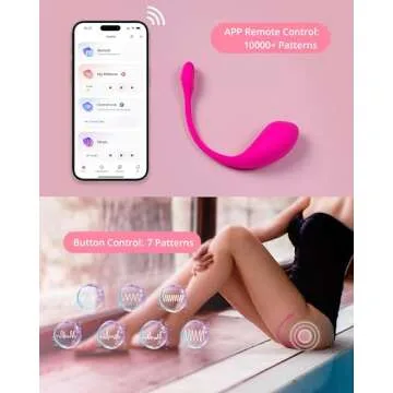 LOVENSE Lush 2 Remote Vibrator with App, Long Distance Remote Controlled G-spot Stimulator Egg Vibrators Bluetooth Adult Sex Toys & Games Powerful Vibrations for Women Couples Discreet Pleasure