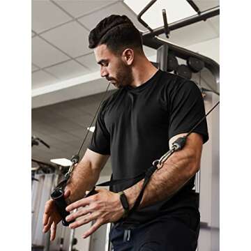 Dry Fit Tshirts Shirts for Men 5 Pack Moisture Wicking Quick Dry Mesh Performance Tees Gym Tech T Polyester Sublimation Active Athletic Crew Short Sleeve Workout Running Tops (Multipack 1, L)