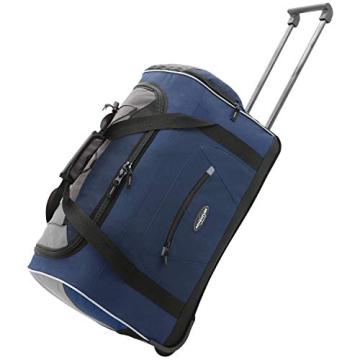 Travelers Club Adventure Rolling Duffel Bag - Blue 36-Inch