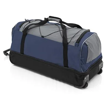 Travelers Club 36-Inch Rolling Duffel Bag in Blue