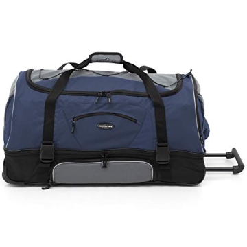 Travelers Club 36-Inch Rolling Duffel Bag in Blue