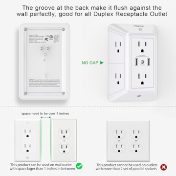 USB Wall Charger with Surge Protection & Night Light