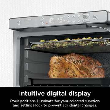 Ninja Prestige Smart XL with Pro Cook System 10-in-1 Air Fry Digital Countertop Convection Toaster Oven with Air Fry, Air Roast, Broil & Bake, Pro Cook Thermometer, 1800 Watts, Stainless Steel, DT551