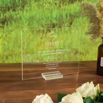 UNIQOOO Clear Acrylic Sign Sheets for Weddings and Events