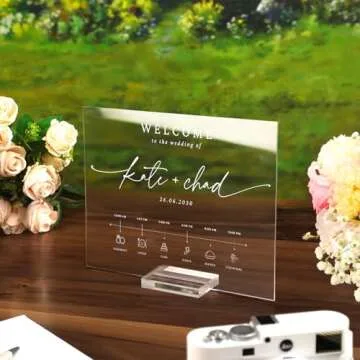 UNIQOOO Clear Acrylic Sign Sheets for Weddings and Events