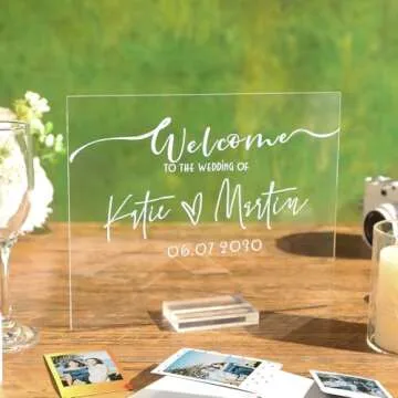 UNIQOOO Clear Acrylic Sign Sheets for Weddings and Events