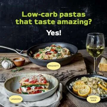 Natural Heaven Hearts of Palm Angel Hair Pasta 6-Pack – Low-Carb, Gluten-Free, Keto & Paleo-Friendly, 9 Oz Ea