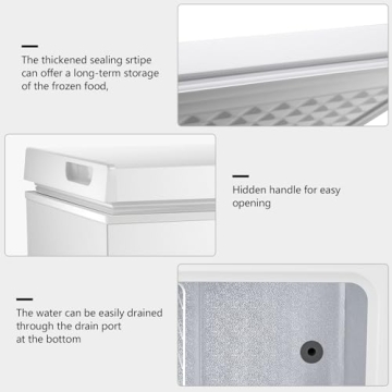 R.W.FLAME Mini Chest Freezer 1.8 Cu Ft Energy Saving