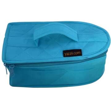 Yazzii Iron Storage Case - Iron Protective Cover - Travel Iron Holder with Handle & Zipper Closure - Iron Carrying Storage Bag - Dustproof & Easy to Carry Aqua
