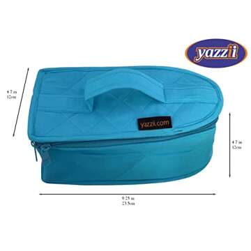 Yazzii Iron Storage Case - Iron Protective Cover - Travel Iron Holder with Handle & Zipper Closure - Iron Carrying Storage Bag - Dustproof & Easy to Carry Aqua