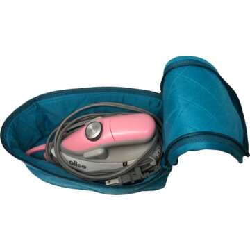 Yazzii Iron Storage Case - Iron Protective Cover - Travel Iron Holder with Handle & Zipper Closure - Iron Carrying Storage Bag - Dustproof & Easy to Carry Aqua