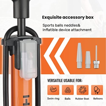 Bike Floor Pump: High Pressure Inflator for All Bikes