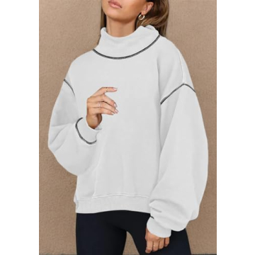 Disamer Women’s Trendy Fall Sweatshirts Mock Turtleneck