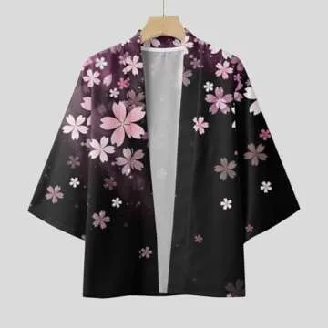 Alalaso Men's Lightweight Japanese Kimono Cardigan Shirt