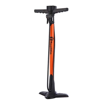 TOOLITIN Pro Bike Pump with Pressure Gauge - 180 PSI, Ergonomic Design for Presta & Schrader Valves