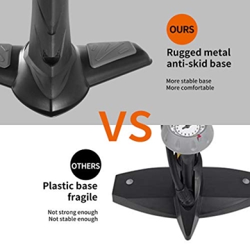 TOOLITIN Pro Bike Pump Ergonomic 180 PSI Presta Schrader