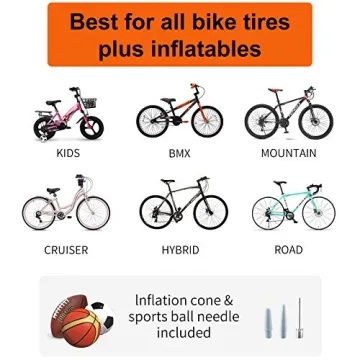 TOOLITIN Pro Bike Pump Ergonomic 180 PSI Presta Schrader