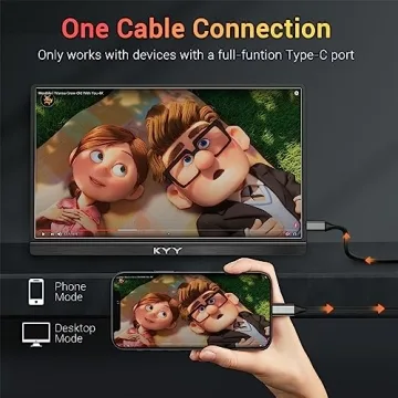 KYY Portable 15.6'' FHD Monitor - Slim & Smart Design