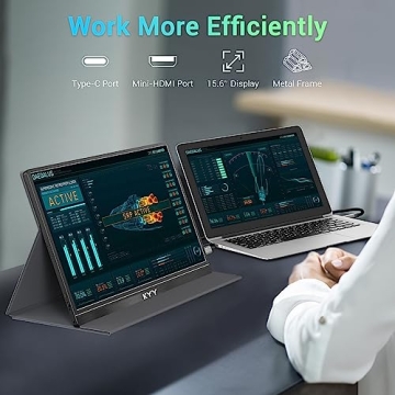 KYY Portable 15.6'' FHD Monitor - Slim & Smart Design