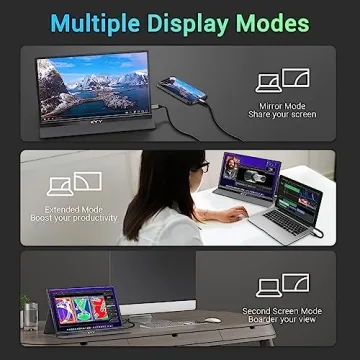 KYY Portable 15.6'' FHD Monitor - Slim & Smart Design