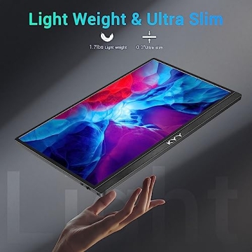 KYY Portable 15.6'' FHD Monitor - Slim & Smart Design