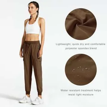 Libin Women's Hiking Pants Outdoor Travel Camping Golf Fishing Climbing Safari Work Trousers Joggers, Dark Brown XL