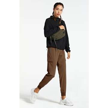 Libin Women's Hiking Pants Outdoor Travel Camping Golf Fishing Climbing Safari Work Trousers Joggers, Dark Brown XL