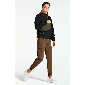 Libin Women's Hiking Pants Outdoor Travel Camping Golf Fishing Climbing Safari Work Trousers Joggers, Dark Brown XL