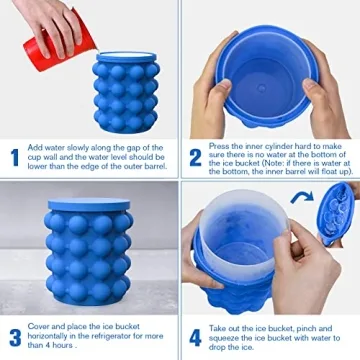 ALLADINBOX Ice Cube Mold and Silicone Ice Bucket