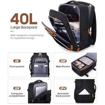 UKEIN Luggage Set 3 Piece Carry On Spinner Wheels