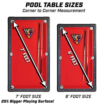 GoSports 7 ft Billiards Table - Portable and High Quality