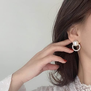 Exquisite YienDoo Pearl Drop Earrings for Women