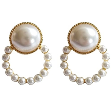 Exquisite YienDoo Pearl Drop Earrings for Women