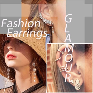 Exquisite YienDoo Pearl Drop Earrings for Women