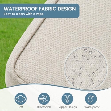 5-Piece Waterproof Outdoor Patio Furniture Set with Cushions