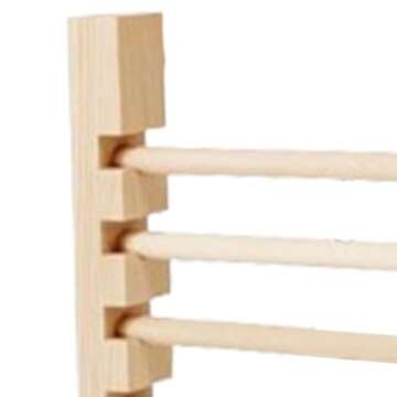 Leefasy Rabbit Jump Bar, Wooden Toy Indoor Outdoor Bunny Toy,Interactive Rabbit Exercise Obstacle Tr...