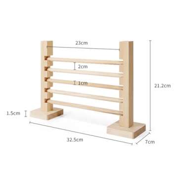 Leefasy Rabbit Jump Bar, Wooden Toy Indoor Outdoor Bunny Toy,Interactive Rabbit Exercise Obstacle Training Games,Adjustable Height Jump Hurdle Bar for Pet Bunny Exercise