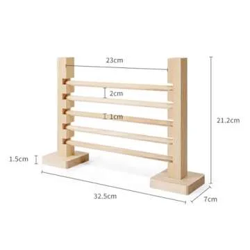 Leefasy Rabbit Jump Bar, Wooden Toy Indoor Outdoor Bunny Toy,Interactive Rabbit Exercise Obstacle Training Games,Adjustable Height Jump Hurdle Bar for Pet Bunny Exercise