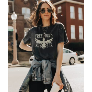 KEKEMI Vintage Rock Band T-shirt for Stylish Women