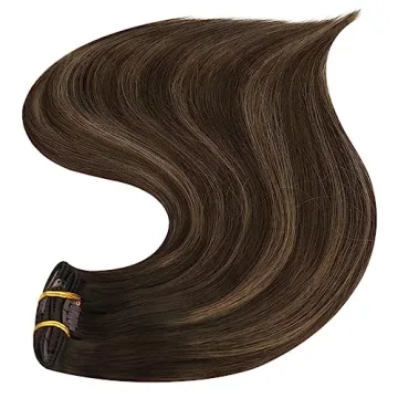 Full Shine Hair Extensions Balayage Brown Clip-ins for Women