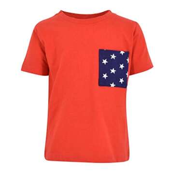 Unique Baby Boys Patriotic 4th of July 2-Piece Summer Outfit (3t, Red)