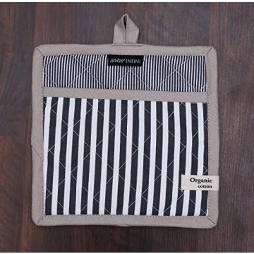 AMOUR INFINI Heat Resistant Cotton Pot Holders Set of 3