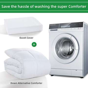 HOMBYS Down Alternative Fluffy Comforter 120“ x 120” Oversized King Comforter 116 oz All Season ...