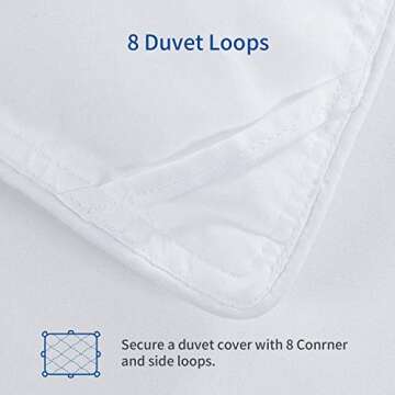 HOMBYS Down Alternative Fluffy Comforter 120“ x 120” Oversized King Comforter 116 oz All Season Quilted Duvet Insert with Duvet Cover,8 Corner Tabs,White (White, Oversized King)
