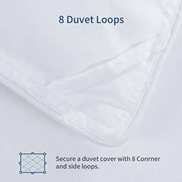 HOMBYS Down Alternative Fluffy Comforter 120“ x 120” Oversized King Comforter 116 oz All Season Quilted Duvet Insert with Duvet Cover,8 Corner Tabs,White (White, Oversized King)